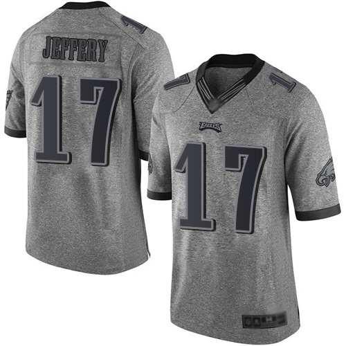 Men NFL Philadelphia Eagles #17 Alshon Jeffery Limited Gray Gridiron Football